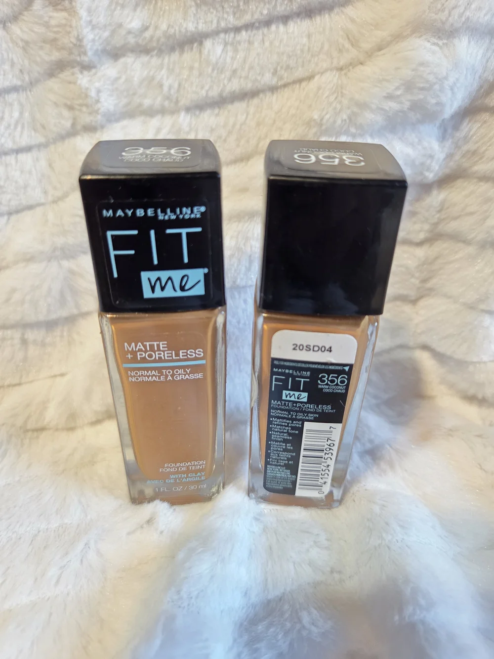 Maybelline Fit Me Matte + Poreless Foundation - 356 Warm Coconut Lot Of 2